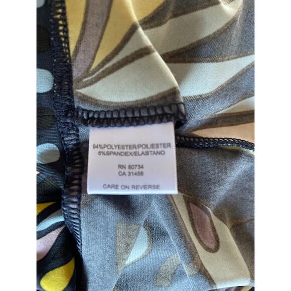 BCBGMaxazria Size Small Dress‎ 1970's Retro Style Black with Multi Colors - Picture 5 of 5